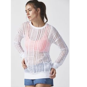 Fabletics Tops - Fabletics Sophie Tunic White Mesh Small Fabletics Tops - Fabletics Sophie Tunic White Mesh Small